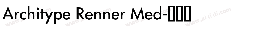 Architype Renner Med字体转换